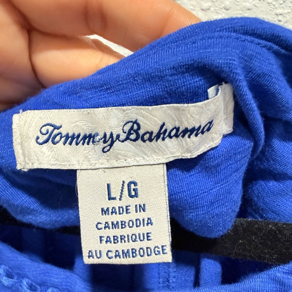 Tommy Bahama Cotton Pearl Embroidered Shift Dress L - Picture 2 of 9
